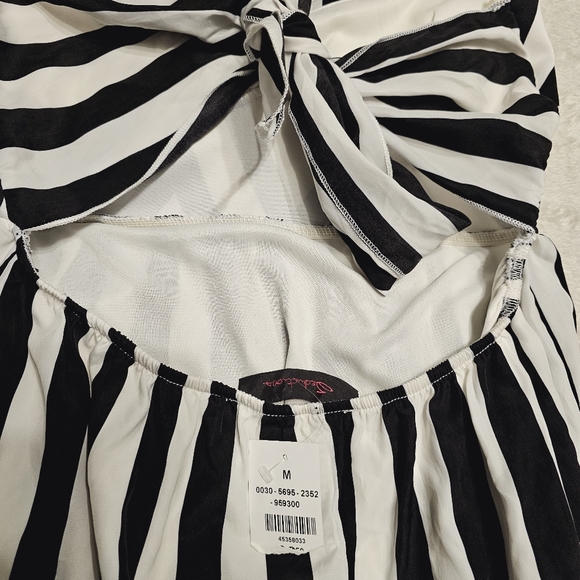 NWT "Seduction" Sleeveless Maxi Dress, Sz M, Black  and White NEW - Picture 4 of 9
